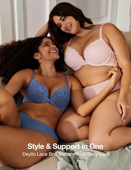 Women’s Push Up Lace Bra Comfort Padded Underwire Bra Lift Up